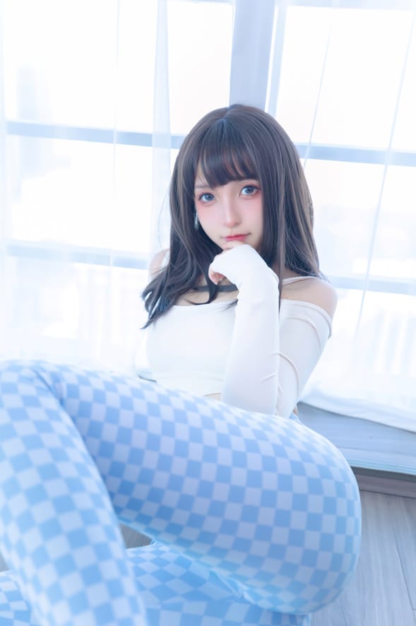 神楽坂真冬 –NO.95 蓝白格[75P/172MB]-1