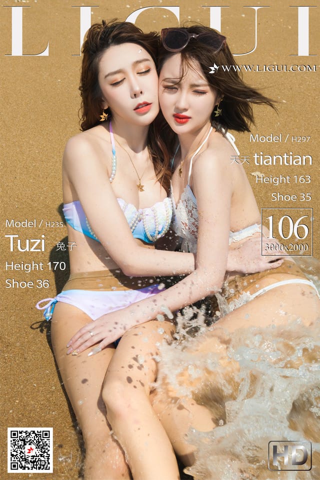 Ligui丽柜 – 2020.12.18《双生花- 浪花柔情》兔子&天天[107P215M]-1