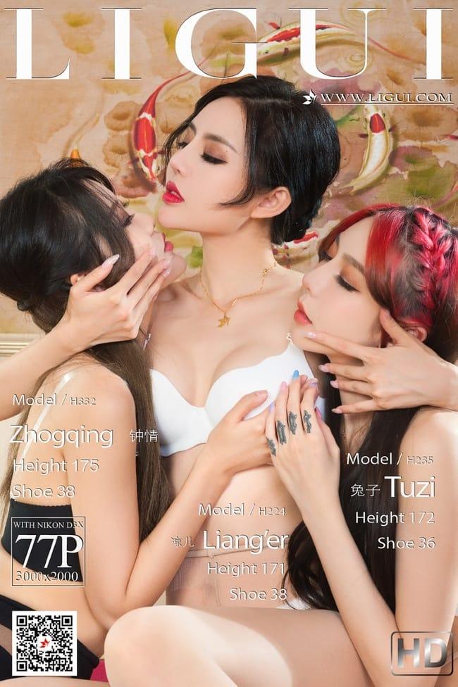 [Ligui丽柜]2021.09.20 《三生三式-莲情待月》兔子&凉儿&钟情 [77+1P/163MB]-1