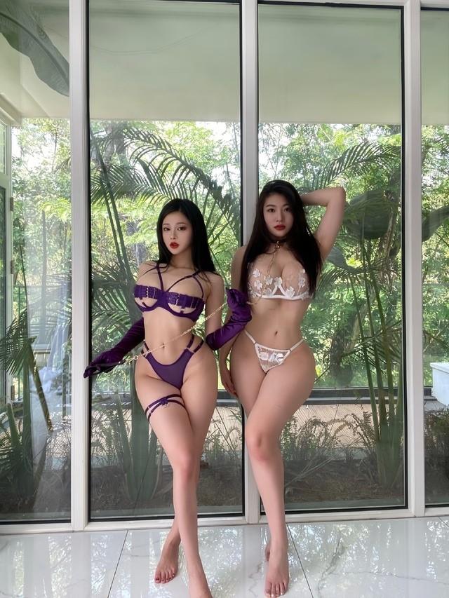 [微密圈]lelepigbaby – 双骄性感透视白色蕾丝[37P-218MB]-2