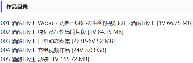 酒酿Lily王 – 舰长充电等写真&视频合集【持续更新中】