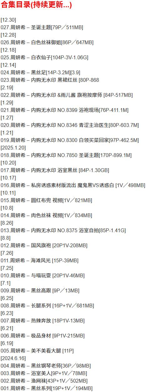 周妍希 – 微密圈写真合集【持续更新中】