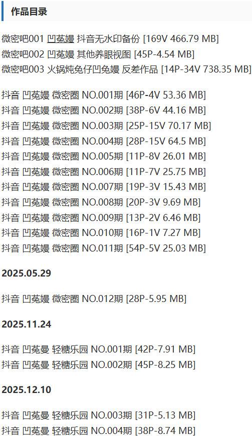 凹菟嫚(凹兔嫚) – 微密圈写真&视频合集【持续更新中】