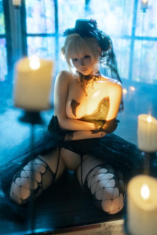 蠢沫沫 – NO.391 黑婚纱 [37P1V-3.16GB]-1